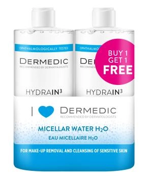 Dermedic Набор Мицеллярная вода 1+1 Н2О HYDRAIN3 HIALURO (500+500 мл), 500мл