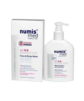 Numis med Гель очищающий для лица и тела с пантенолом для чувствительной кожи pH 5,5 SENSITIVE, 200мл