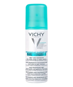 VICHY Дезодорант-антиперспирант спрей против белых и желтых пятен 48ч, 125мл