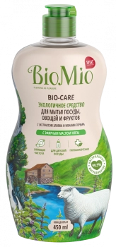 BioMio Средство для мытья посуды экологичное "Мята", 450мл