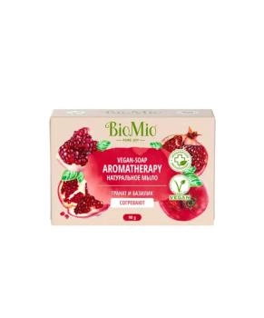 BioMio Мыло натуральное Гранат и эфирное масло Базилика, 90г