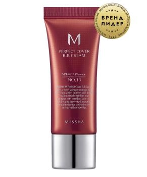 MISSHA BB-крем M Perfect Cover BB Cream SPF42/PA+++, 13 тон (Bright Beige), 20мл