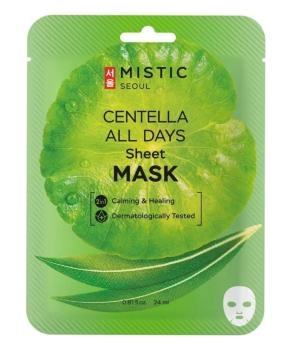 MISTIC MISTIC CENTELLA ALL DAYS Sheet mask Тканевая маска для лица с экстрактом цeнтеллы азиатской, 24мл	, 24мл