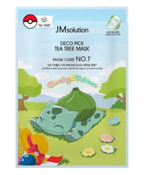 JM Solution Маска тканевая с чайным деревом против воспалений Tea Tree Mask X Pokemon BULBASAUR, 30мл