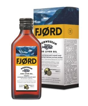 FJORD Норвежский рыбий жир из печени трески со вкусом Лимона, 100мл
