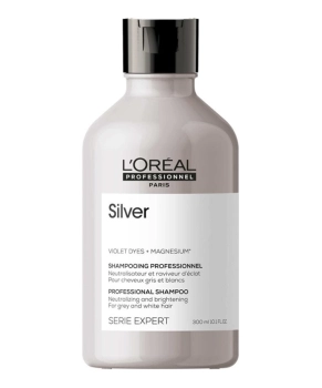 L'Oreal Professionnel Шампунь для блеска седых и обесцвеченных волос Silver Serie Expert, 300мл