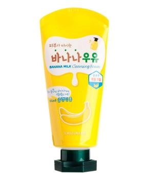WELCOS Пенка для умывания с бананом Kwailnara Banana Milk Cleansing Foam, 120мл