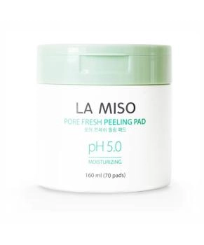 LA MISO Очищающие и отшелушивающие салфетки для лица рH 5.0, 70шт