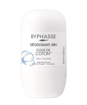 BYPHASSE Дезодорант-антиперспирант с экстрактом хлопка, 50мл