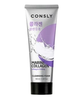 Consly Укрепляющая кремовая пенка для умывания с морским коллагеном, 100мл