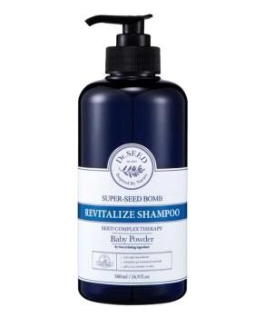 Dr.SEED Восстанавливающий шампунь для волос Super Seed Bomb Shampoo Baby Powder, 500мл
