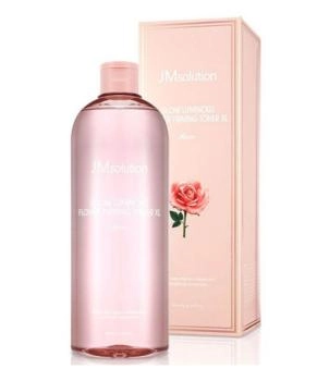 JM Solution Укрепляющий тоник для лица с экстрактом розы Glow Luminous Flower Firming Toner XL Rose, 600мл