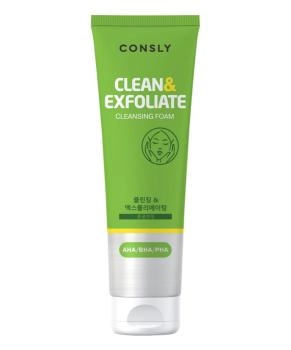 Consly Пенка для умывания лица отшелушивающая с AHA, BHA, PHA кислотами, 120мл