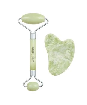 EcoTools Мини-роллер для лица нефритовый скребок гуаша Jade Roller, 2шт