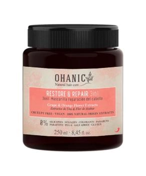 OHANIC OHANIC Маска восстанавливающая 3в1 для волос с экстрактом винограда и цветов апельсина Restore & Repair 3in1 Mask, 250 мл, 250мл