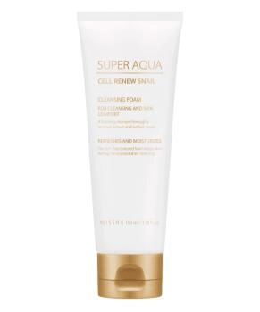 MISSHA Пенка для умывания регенерирующая Super Aqua Cell Renew Snail Cleansing Foam, 120мл