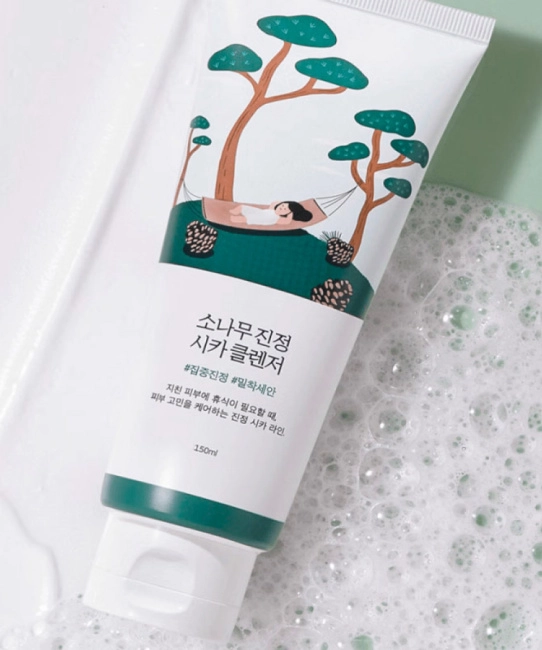 Round Lab Пенка успокаивающая очищающая для лица PINE CALMING CICA CLEANSER, 150мл (2)
