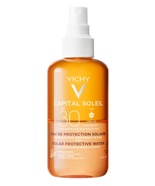 VICHY Солнцезащитный двухфазный спрей-активатор загара для лица и тела SPF 30, 200мл