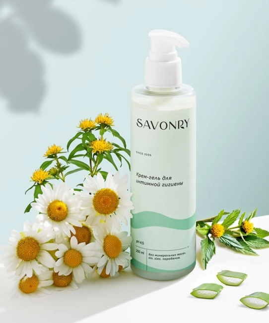 SAVONRY Крем-гель для интимной гигиены, 200мл (2)