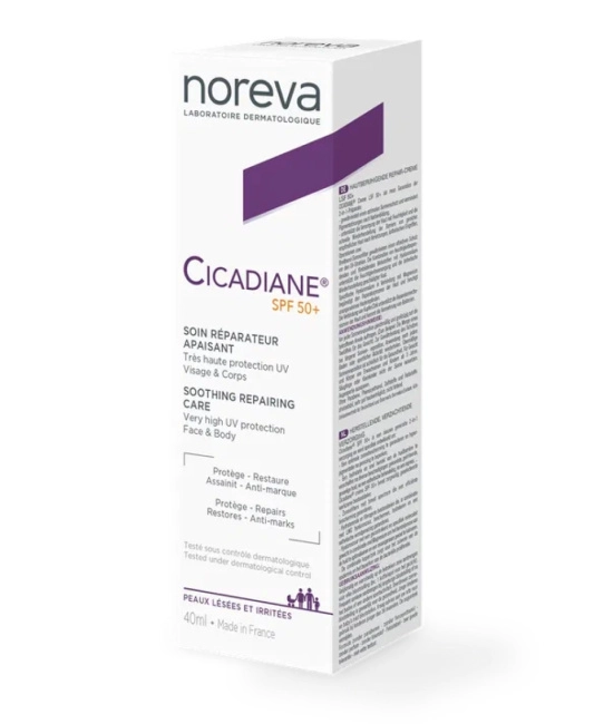 Noreva Крем восстанавливающий смягчающий SPF 50+ Cicadiane, 40мл (1)