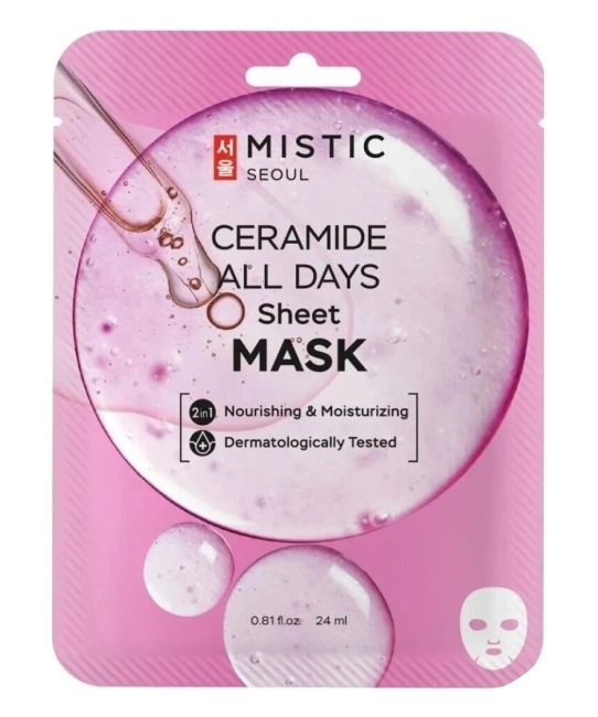 MISTIC CERAMIDE ALL DAYS Sheet mask Тканевая маска для лица с керамидами, 24мл