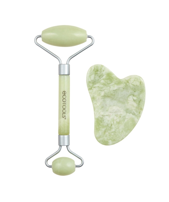 EcoTools Мини-роллер для лица нефритовый скребок гуаша Jade Roller, 2шт
