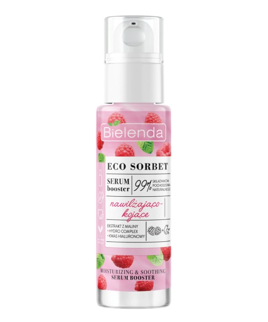 Bielenda Сыворотка увлажняющая и успокаивающая ECO SORBET Raspberry, 30мл