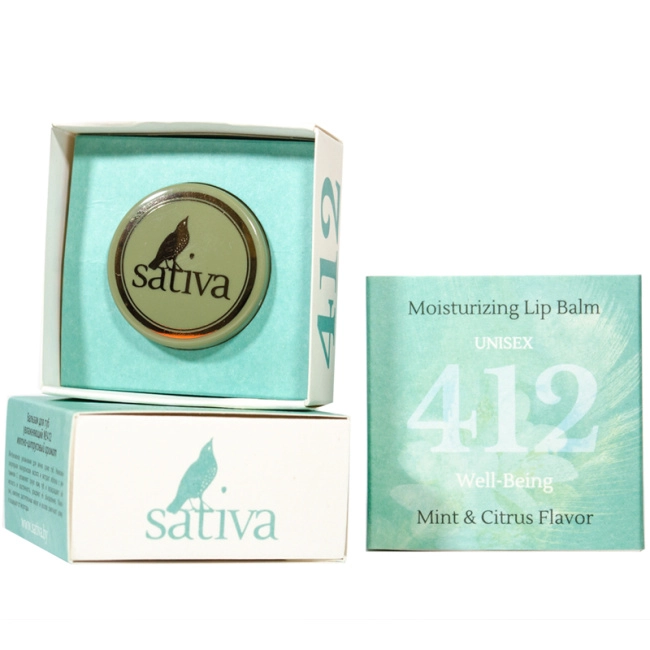 Sativa Бальзам для губ увлажняющий №412, 8г