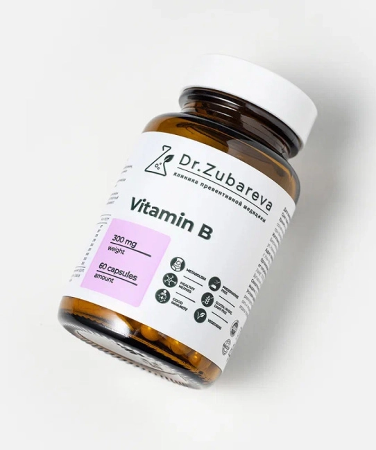 Dr. Zubareva Витамины группы B, 300 мг, 60 капсул, 160г (3)