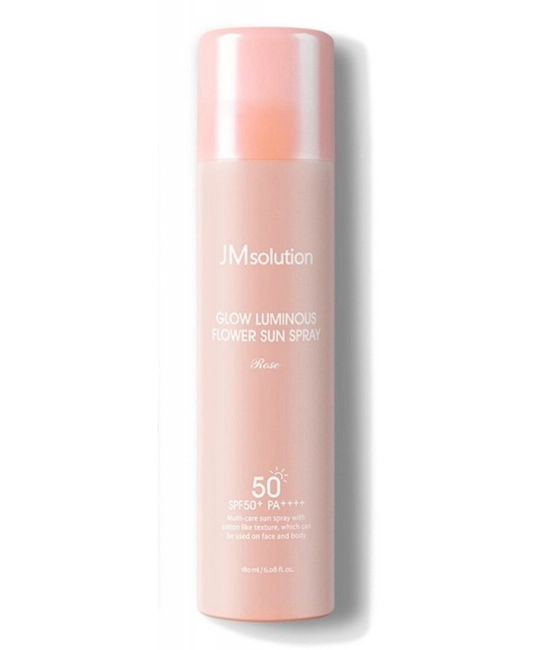 JM Solution Спрей солнцезащитный с экстрактом розы GLOW LUMINOUS FLOWER SUN SPRAY ROSЕ, 180мл