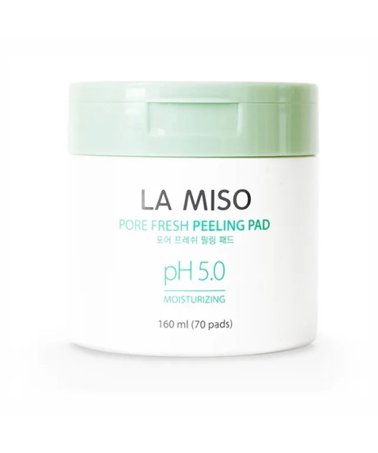 LA MISO Очищающие и отшелушивающие салфетки для лица рH 5.0, 70шт