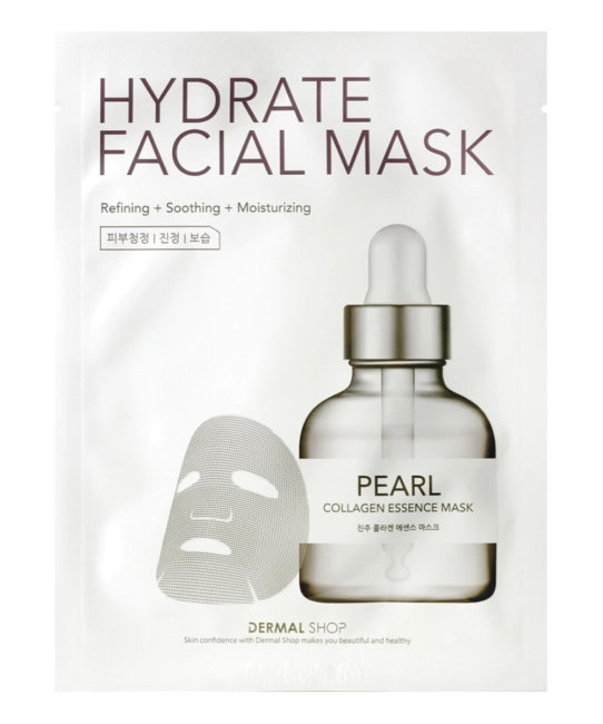 DERMAL Тканевая маска для лица с экстрактом жемчуга, 25шт