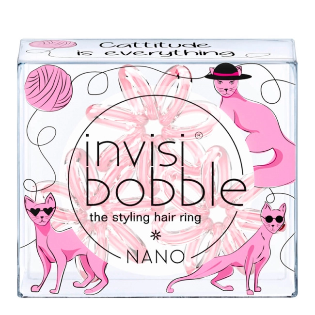 INVISIBOBBLE Резинка-браслет для волос NANO Cattitude is Everything!, 3шт