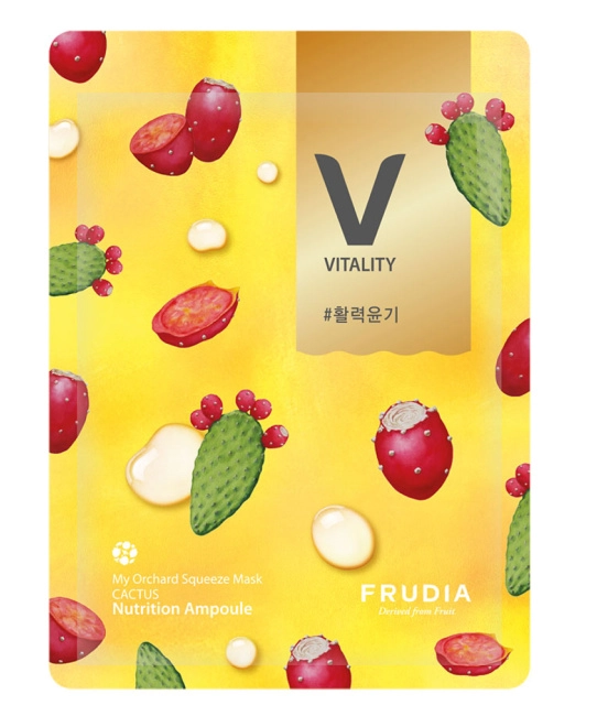 FRUDIA Маска для лица тканевая Витализирующая с кактусом, 20мл