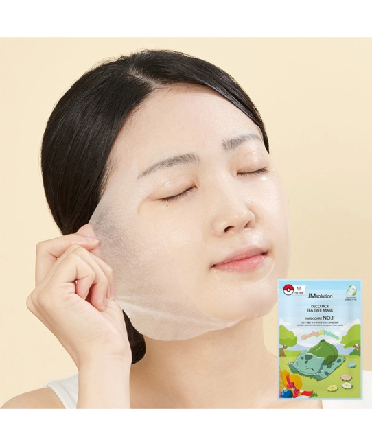 JM Solution Маска тканевая с чайным деревом против воспалений Tea Tree Mask X Pokemon BULBASAUR, 30мл (2)