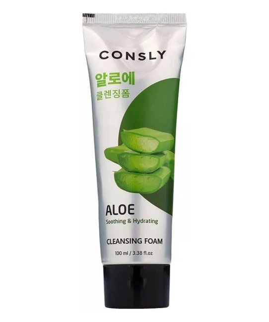 Consly Балансирующая кремовая пенка для умывания с экстрактом зеленого чая, 100мл