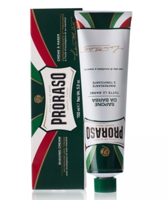 PRORASO Крем для бритья освежающий с маслом эвкалипта и ментолом, 150