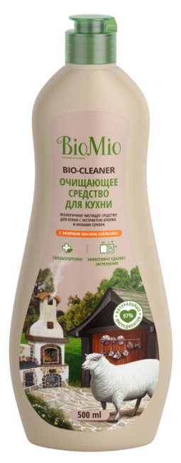 BioMio Средство чистящее экологичное для кухни "Апельсин", 500мл
