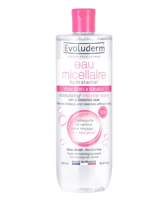 Evoluderm Мицеллярная вода для сухой и чувствительной кожи, 500мл