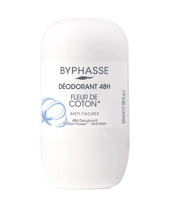 BYPHASSE Дезодорант-антиперспирант с экстрактом хлопка, 50мл