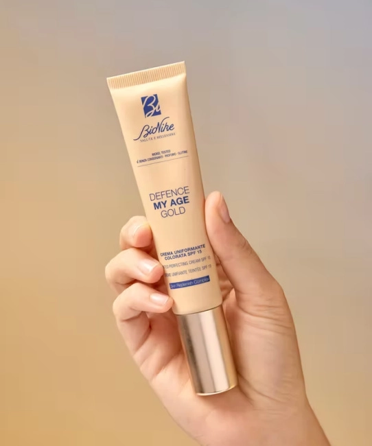BioNike Крем для лица тонирующий DEFENCE MY AGE GOLD tinted perfecting cream SPF 15, 40 (1)