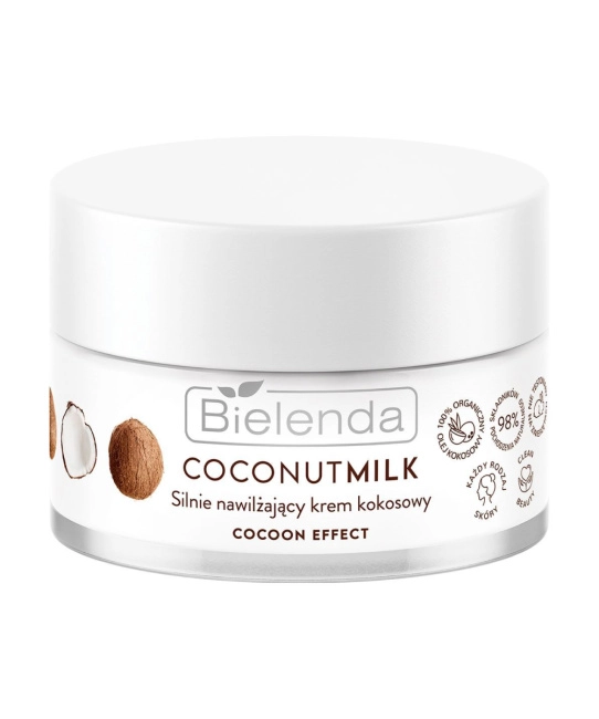 Bielenda Крем высокоувлажняющий кокосовый COCONUT MILK COCOON EFFECT, 50мл