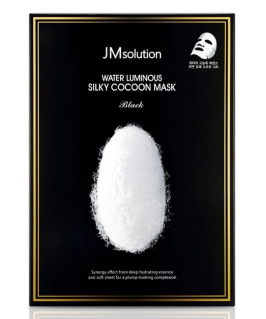 JM Solution Восстанавливающая маска для лица с экстрактом шёлка Water Luminus Silky Cocoon Mask Black, 35мл