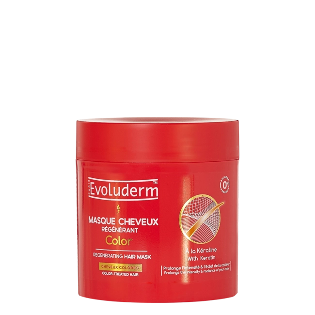 Evoluderm Восстанавливающая маска для окрашенных волос с Кератином, 500мл