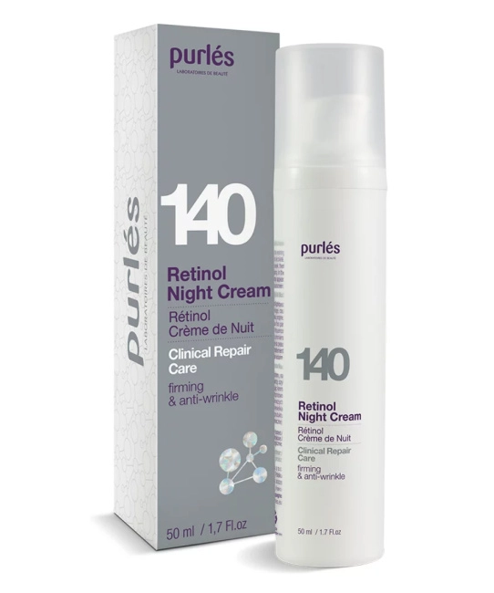 Purles Ночной крем для лица с ретинолом 0.5% 140, 50мл
