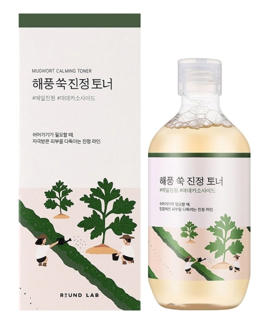Round Lab ROUND LAB Успокаивающий тоник для лица MUGWORT CALMING TONER, 300 мл, 300мл (1)