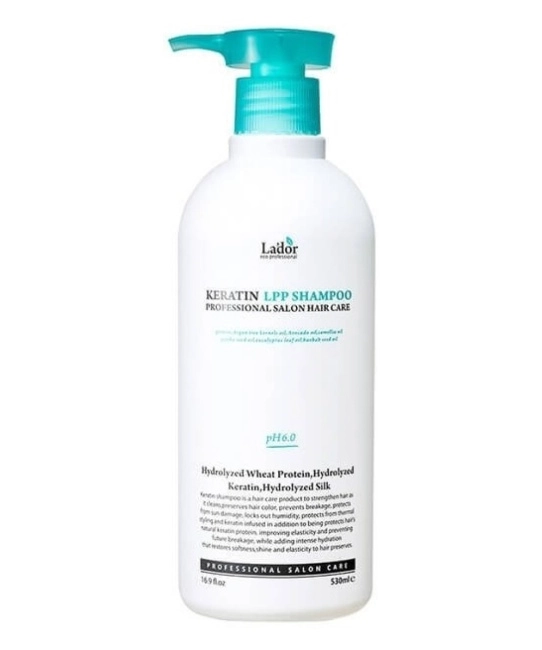 Lador Беcсульфатный шампунь для волос с кератином Keratin LPP Shampoo, 530мл