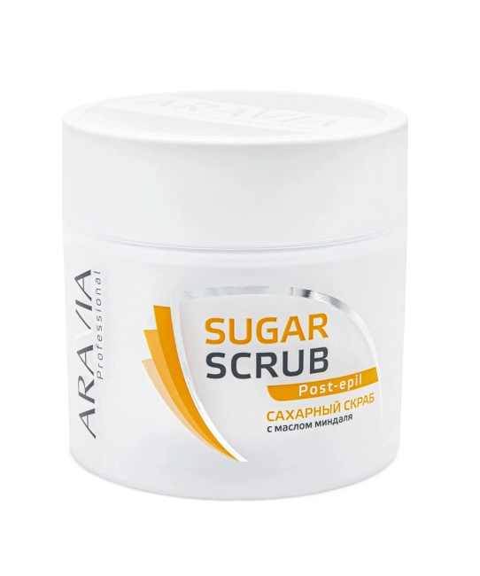 Aravia Professional Сахарный скраб с маслом миндаля, 300мл