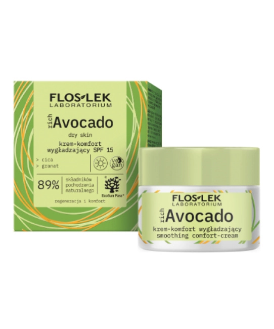 Floslek Крем для лица легкий дневной для зрелой кожи richAvocado SPF 15, 50мл