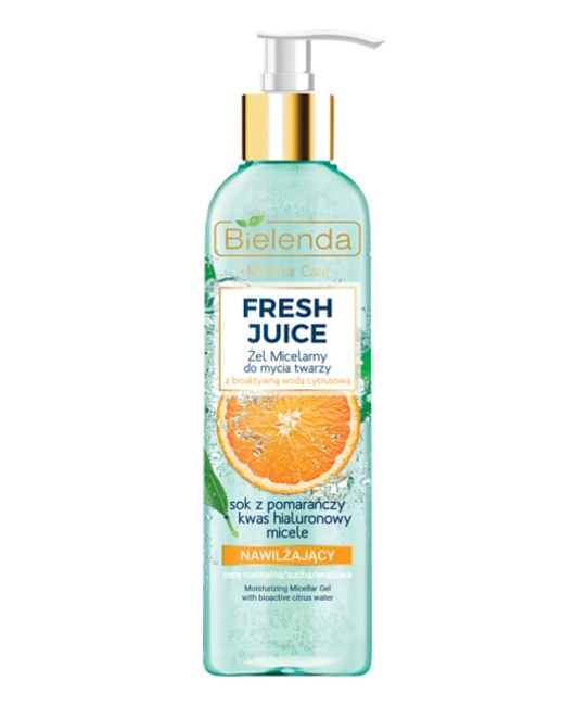 Bielenda Гель для умывания лица мицеллярный увлажняющий FRESH JUICE Апельсин, 190г